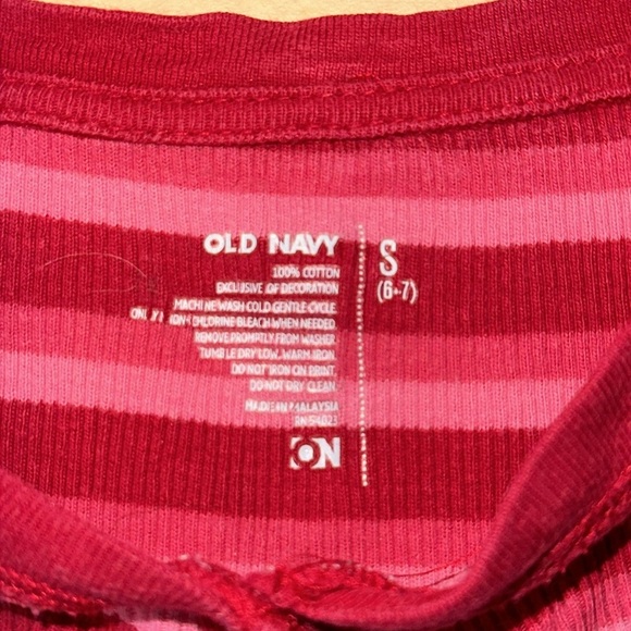 OLD NAVY Long Sleeve Girls Red and Pink Top Small 6/7 - Picture 3 of 5